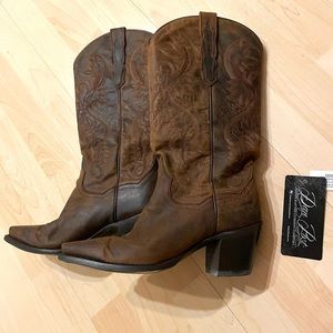 Dan Post Brown Leather Boots 7M Womens